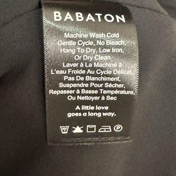 Babaton Wallace Wrap Dress Womens Small Black Short Sleeve V Neck Tie Waist - Picture 10 of 11